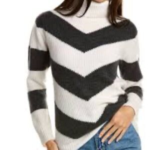 Magaschoni Cashmere Sweater Neiman Marcus Designer Knit Quiet Luxury Chevron